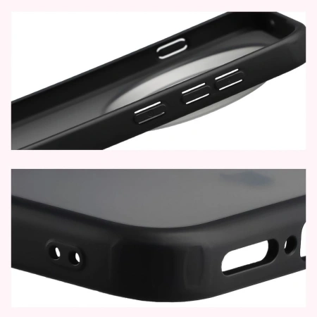 Etui Bizon Case Angelo do Vivo X300 Pro, przydymione z czarną ramką