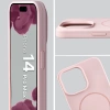 Silikonowe etui z pierścieniem magnetycznym Bizon Soft Case Magnetic do iPhone 14 Pro Max, jasnoróżowe