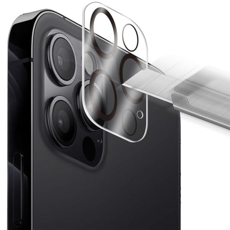 Szkło na aparat Bizon Glass Silk Lens dla iPhone 12 Pro, 2 sztuki