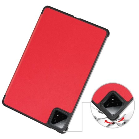 Etui z klapką Bizon Case Tab Croc do Xiaomi Pad 7 / 7 Pro, czerwone