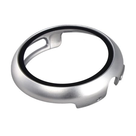 Etui ze szkłem do zegarka Bizon Case+Glass Watch do Google Pixel Watch 4 41 mm, matowe srebrne