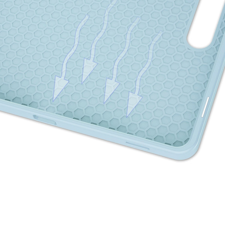 Etui Bizon Case Tab Lizard do Galaxy Tab S10 Lite / S10 FE / S9 / S9 FE, błękitne