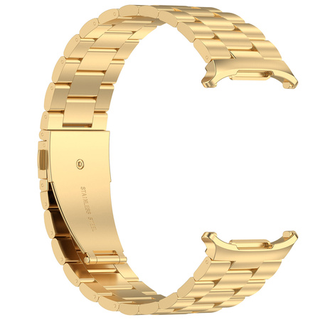Pasek ze stali nierdzewnej Bizon Strap Watch Aura do Galaxy Watch Ultra 2 / 1, złoty