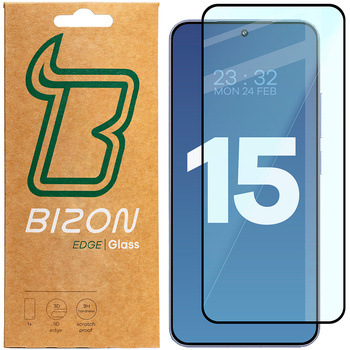 Szkło hartowane Bizon Glass Edge 2 do Xiaomi 15, czarna ramka