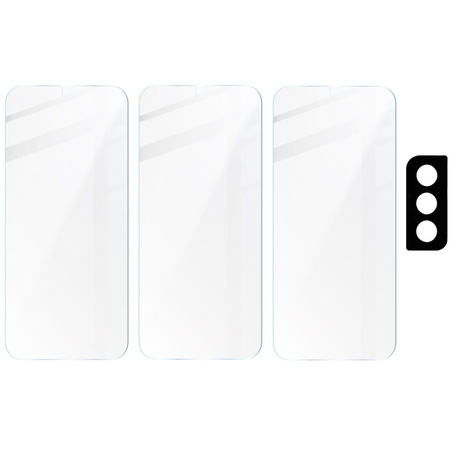 3x Szkło hartowane + szybka na aparat Bizon Glass Clear Pack do Galaxy S21 Plus 5G