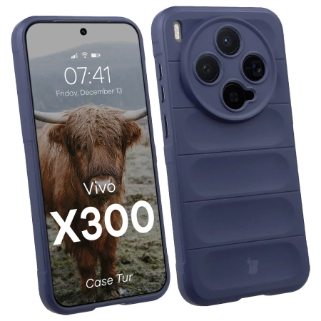 Pancerne etui Bizon Case Tur do Vivo X300, granatowe