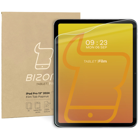 Folia imitująca papier Bizon Film Tab Papirus do iPad Pro 13" 7 gen. 2024, 2 sztuki
