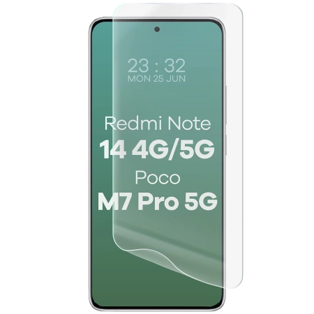 Folia hydrożelowa na ekran Bizon Glass Hydrogel Front Duo do Xiaomi Redmi Note 14 / Poco M7 Pro 5G, 2 sztuki