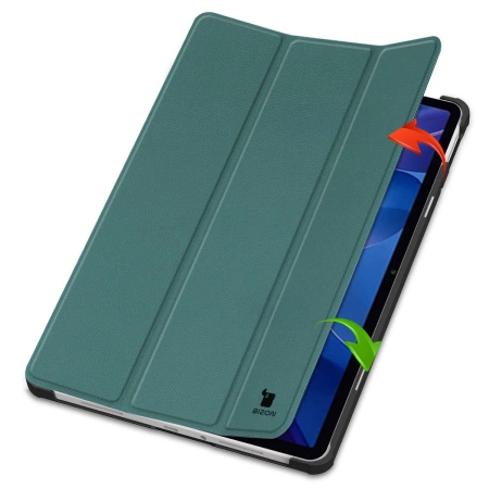 Etui z klapką Bizon Case Tab Croc do Xiaomi Redmi Pad 2, ciemnozielone