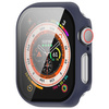 Etui ze szkłem do zegarka Bizon Case+Glass Watch do Apple Watch 11 / 10 42mm, ciemnoniebieskie