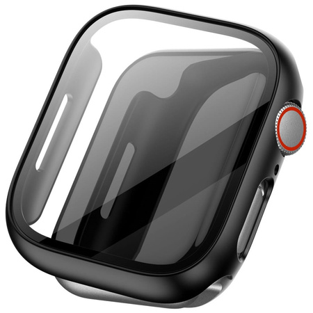 Etui ze szkłem Bizon Case, Case + Glass Set Apple Watch 8/7 45mm, czarne