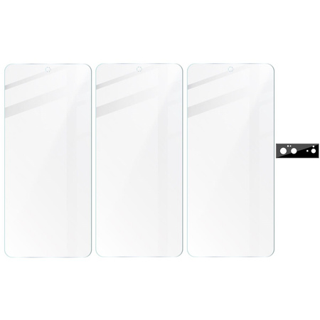 3x Szkło hartowane + szybka na aparat Bizon Glass Clear Pack do Google Pixel 6