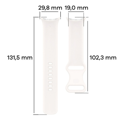 Silikonowy pasek Bizon Strap Watch Silicone S do Google Pixel Watch 4/3 (45mm), biały