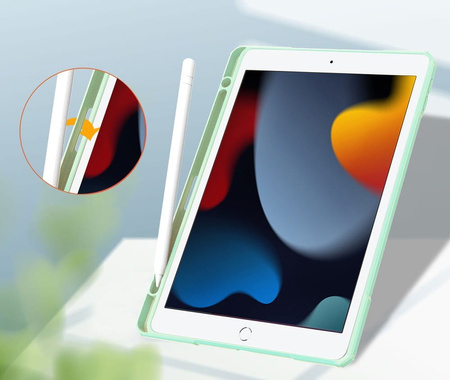 Etui Bizon Case Tab Clear Matt do Apple iPad 9/8/7 10.2 2021/2020/2019, miętowe