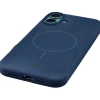 Silikonowe etui z pierścieniem magnetycznym Bizon Soft Case Magnetic do iPhone 16 Plus, granatowe