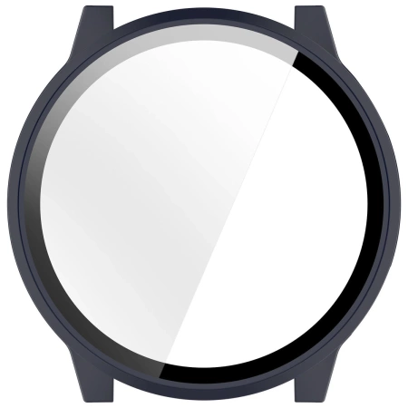 Etui ze szkłem do zegarka Bizon Case+Glass Watch do Garmin Venu 4 41 mm, ciemnoniebieskie