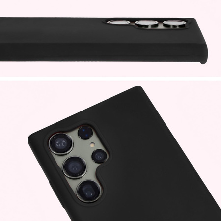 Silikonowe etui Bizon Soft Case do Galaxy S23 Ultra, czarne