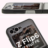 Etui z pierścieniem magnetycznym Bizon Case MatteO do Galaxy Z Flip7 FE / Z Flip6, półprzezroczyste z czarną ramką