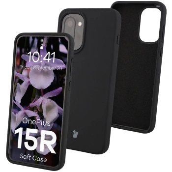 Silikonowe etui Bizon Soft Case do OnePlus 15R, czarne