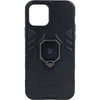 Etui Bizon Case Armor Ring do iPhone 12 / 12 Pro, czarne