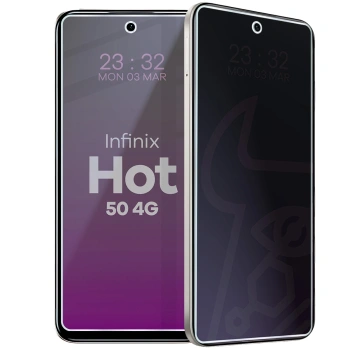 Prywatyzujące szkło hybrydowe Bizon Glass Mule Shadow do Infinix Hot 50 4G, matowe