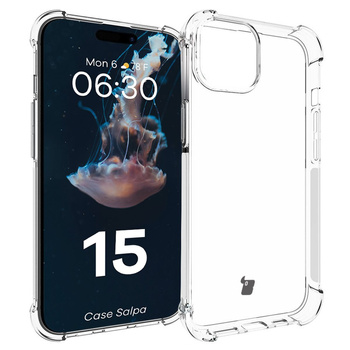 Elastyczne etui Bizon Case Salpa do iPhone 15, przezroczyste