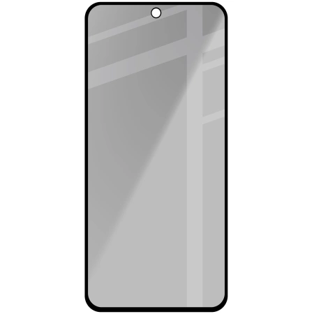Prywatyzujące szkło hartowane Bizon Glass Edge Shadow do Galaxy M35 5G / A55 5G / A35 5G, przyciemniane z czarną ramką