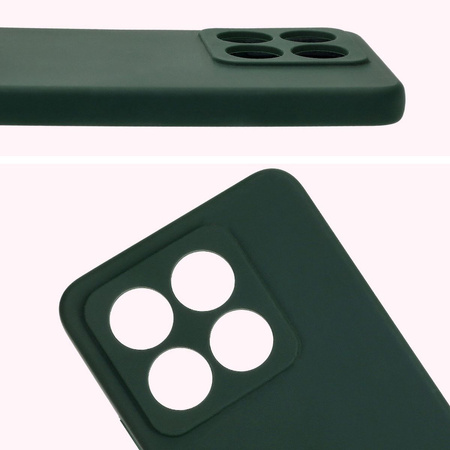 Silikonowe etui Bizon Soft Case do Xiaomi Redmi 14C 4G / Poco C75, ciemnozielone
