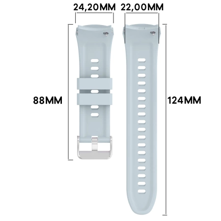 Silikonowy pasek Bizon Strap Watch Silicone T do Huawei Watch 5 46 mm, jasnoniebieski