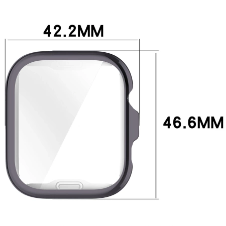 Etui z osłoną ekranu Bizon Case Watch Felipe do Huawei Watch Fit 4 Pro, szare