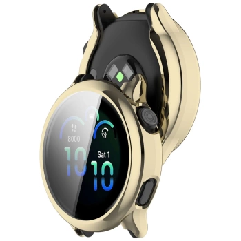 Etui z osłoną ekranu Bizon Case Watch Felipe do Garmin Vivoactive 6, złote