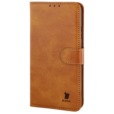 Etui z klapką Bizon Case Pocket do Motorola Moto G86 5G /G86 Power 5G, brązowe