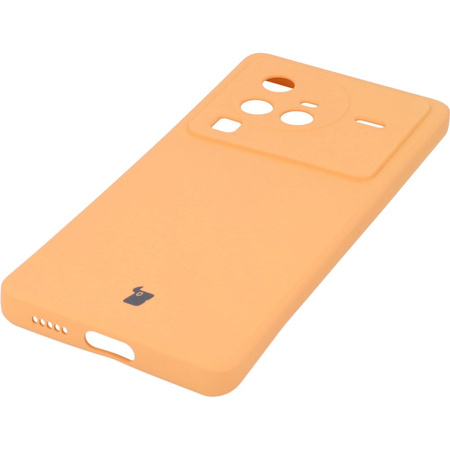 Etui Bizon Case Silicone Sq do Vivo X80 Pro, pomarańczowe