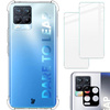 Etui + 2x szkło + obiektyw Bizon Case Clear Pack do Realme 8 / 8 Pro, przezroczyste