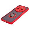 Etui z uchwytem na palec Bizon Case Hybrid Ring do Xiaomi 13 Ultra, przydymione z czerwoną ramką