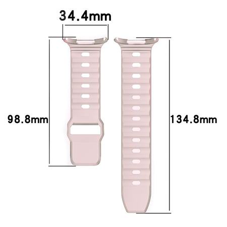Silikonowy pasek Bizon Strap Watch Silicone G do Galaxy Watch Ultra 2 / 1, różowy