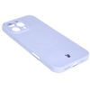 Silikonowe etui z pierścieniem magnetycznym Bizon Case Silicone Magnetic do iPhone 16 Pro, jasnofioletowe