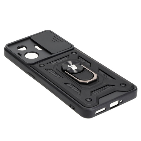 Etui Bizon Case CamShield Ring do Realme GT3, czarne