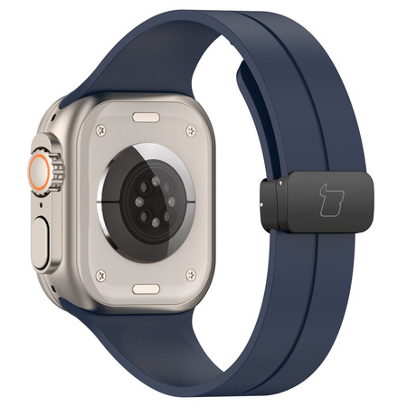Silikonowy pasek Bizon Strap Watch Silicone L do Apple Watch 44/45/46/49 mm, granatowy