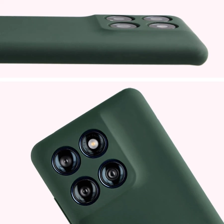 Silikonowe etui Bizon Soft Case do Motorola Edge 60 Fusion / 60, ciemnozielone
