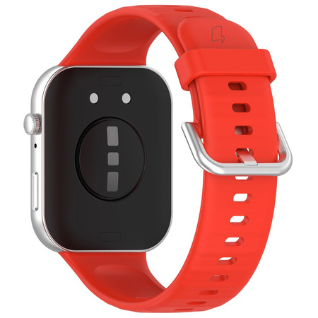 Pasek Bizon Strap Watch Silicone Pro SR do Huawei Watch Fit 4 / 4 Pro / 3, czerwony
