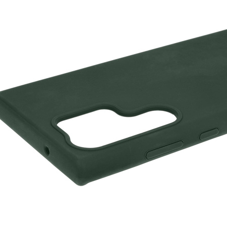 Silikonowe etui Bizon Soft Case do Galaxy S23 Ultra, ciemnozielone