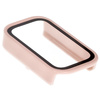 Etui ze szkłem do zegarka Bizon Case+Glass Watch do Xiaomi Smart Band 9 Active / Redmi Band 3, różowe