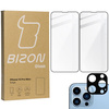 2x Szkło + szybka na aparat Bizon Edge Pack do iPhone 13 Pro Max