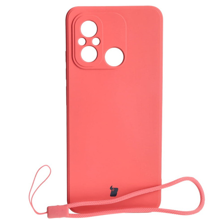 Etui Bizon Case Silicone Sq do Xiaomi Redmi 12C, brudny róż