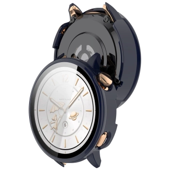 Etui ze szkłem do zegarka Bizon Case+Glass Watch do OnePlus Watch 3 43 mm, niebieskie