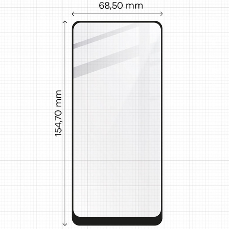 Szkło hartowane Bizon Glass Edge - 2 sztuki + ochrona na obiektyw, Realme 7, czarne