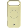 Silikonowe etui z pierścieniem magnetycznym Bizon Soft Case Magnetic do iPhone Air, jasnożółte