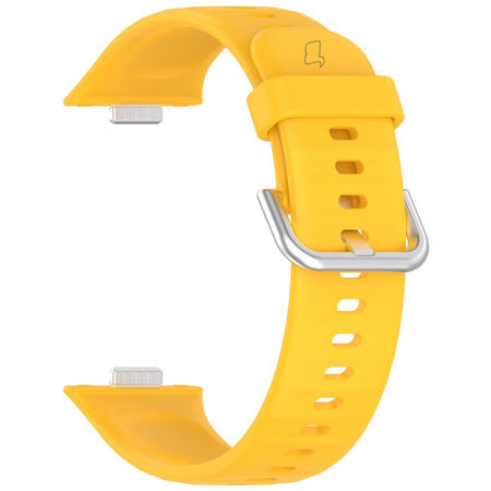 Pasek Bizon Strap Watch Silicone Pro SR do Huawei Watch Fit 4 / 4 Pro / 3, żółty
