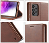 Etui Bizon Case Wallet do Galaxy A73 5G, ciemnobrązowe